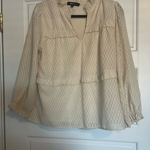 Alice Blue Cream Textured Blouse